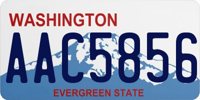 WA license plate AAC5856