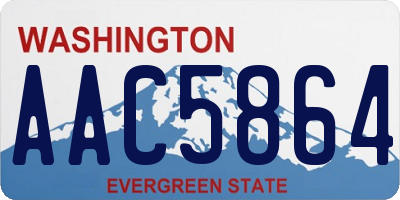 WA license plate AAC5864