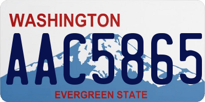 WA license plate AAC5865