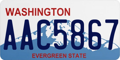 WA license plate AAC5867