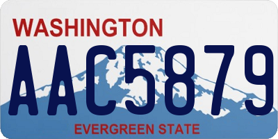 WA license plate AAC5879