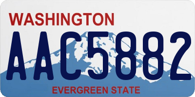 WA license plate AAC5882