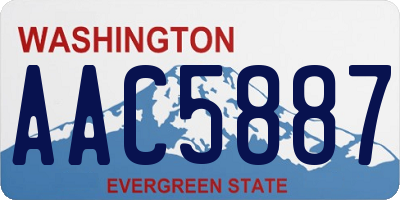WA license plate AAC5887