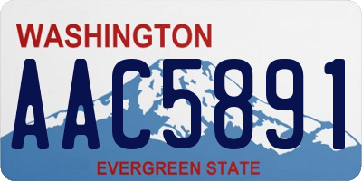 WA license plate AAC5891