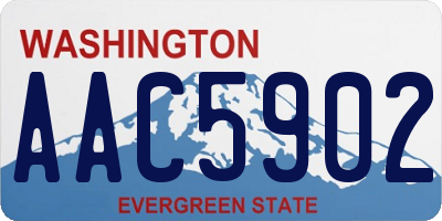 WA license plate AAC5902
