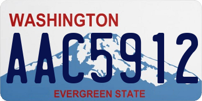 WA license plate AAC5912