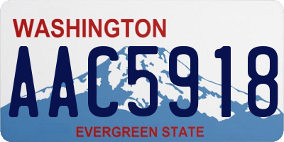 WA license plate AAC5918