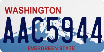 WA license plate AAC5944