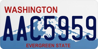 WA license plate AAC5959