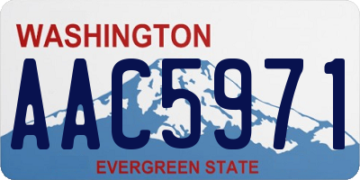 WA license plate AAC5971