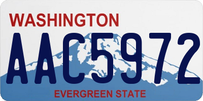 WA license plate AAC5972