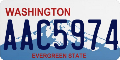 WA license plate AAC5974