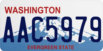 WA license plate AAC5979
