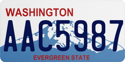 WA license plate AAC5987