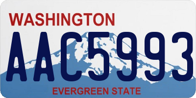 WA license plate AAC5993