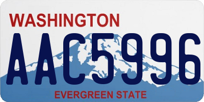 WA license plate AAC5996