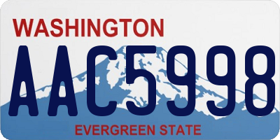 WA license plate AAC5998