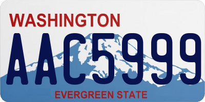 WA license plate AAC5999