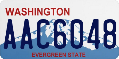 WA license plate AAC6048