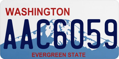 WA license plate AAC6059