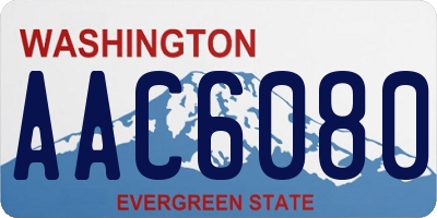 WA license plate AAC6080