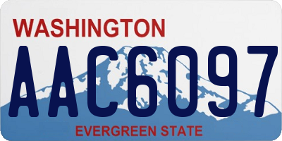 WA license plate AAC6097