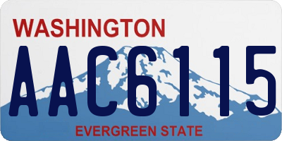 WA license plate AAC6115
