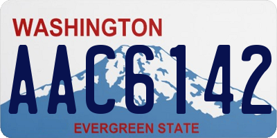 WA license plate AAC6142