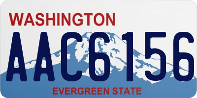 WA license plate AAC6156