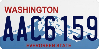 WA license plate AAC6159