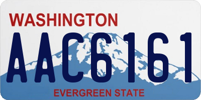 WA license plate AAC6161