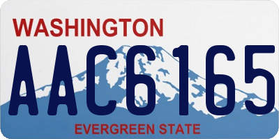 WA license plate AAC6165