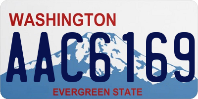 WA license plate AAC6169