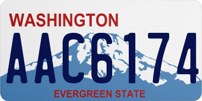 WA license plate AAC6174