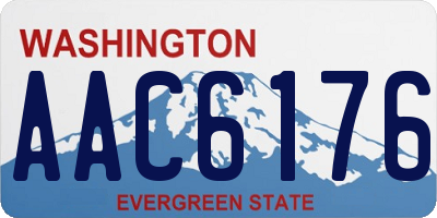 WA license plate AAC6176