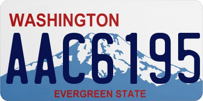 WA license plate AAC6195
