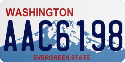 WA license plate AAC6198