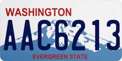 WA license plate AAC6213