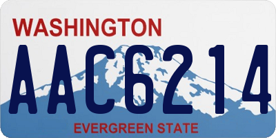 WA license plate AAC6214