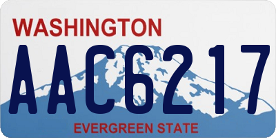 WA license plate AAC6217