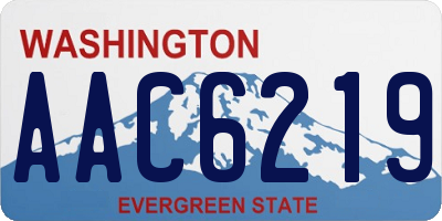 WA license plate AAC6219
