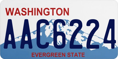 WA license plate AAC6224