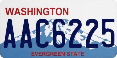 WA license plate AAC6225