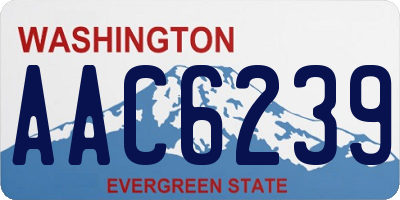 WA license plate AAC6239