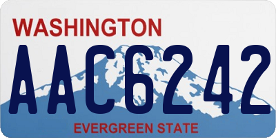 WA license plate AAC6242