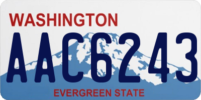 WA license plate AAC6243