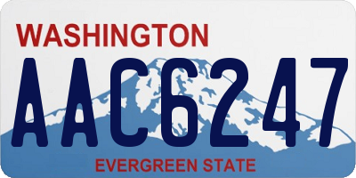 WA license plate AAC6247