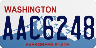 WA license plate AAC6248