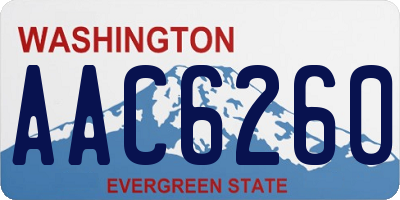 WA license plate AAC6260