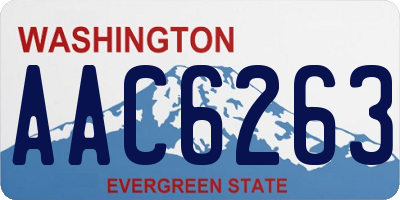 WA license plate AAC6263